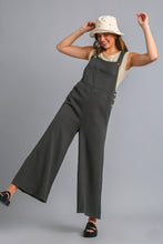 Load image into Gallery viewer, Umgee Button Detail Jumpsuit with Wide Bottoms in Ash Bottoms Umgee   
