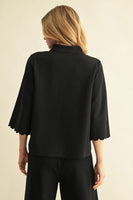 Jodifl Scallop Edge Detail Solid Top in Black