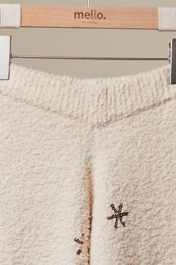mello. Christmas Tree Sweater Pants in Ivory