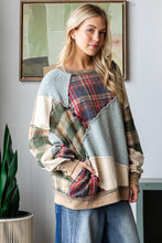 Load image into Gallery viewer, Oli &amp; Hali OVERSIZED Mixed Patchwork Top in Navy
