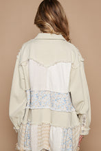 Load image into Gallery viewer, POL OVERSIZED Mixed Fabric Jacket in Sand Beige
