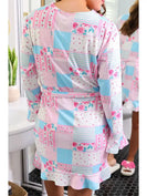 Jess Lea Almost Ready Ribbed Robe in Pink Heirloom