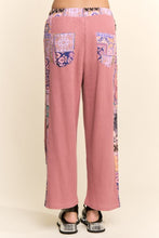 Load image into Gallery viewer, Davi &amp; Dani Textured Knit Pants with Flower Patches in Dusty Rose
