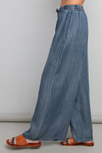 Load image into Gallery viewer, Easel Mineral Washed Chambray Wide Leg Pants in Washed Denim Pants Easel   
