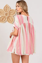 Load image into Gallery viewer, Sage+Fig Mixed Striped Babydoll Top in Multi Shirts &amp; Tops Sage+Fig   
