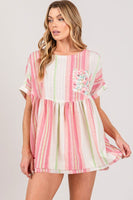 Sage+Fig Mixed Striped Babydoll Top in Multi Shirts & Tops Sage+Fig   
