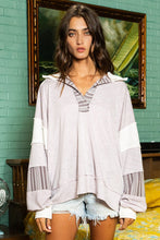 Load image into Gallery viewer, BucketList Color Block Tunic Top in Lavender Multi
