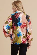 Load image into Gallery viewer, Jodifl Satin Print Long Peasant Sleeves Top in Blush Shirts &amp; Tops Jodifl   
