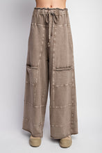 Load image into Gallery viewer, Easel Mineral Washed Terry Knit Pants in Mocha Pants Easel   
