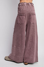 Load image into Gallery viewer, Easel Mineral Washed Terry Knit Pants in Dusty Plum Pants Easel   
