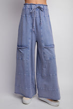 Load image into Gallery viewer, Easel Mineral Washed Terry Knit Pants in Washed Denim ON ORDER Pants Easel   
