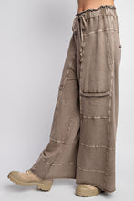 Load image into Gallery viewer, Easel Mineral Washed Terry Knit Pants in Mocha Pants Easel   
