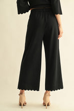 Load image into Gallery viewer, Jodifl Scallop Edge Solid Dressy Pants in Black
