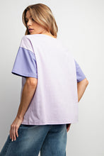 Load image into Gallery viewer, Easel Color Block Live, Laugh, Love Top in Lavender Shirts &amp; Tops Easel   
