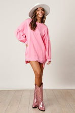 Load image into Gallery viewer, Peach Love Oversized Solid Color Knit Top in Baby Pink Shirts &amp; Tops Peach Love California   
