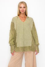 Load image into Gallery viewer, J.Her Pullover Hooded Top in Avocado Shirts &amp; Tops J.Her   
