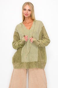 J.Her Pullover Hooded Top in Avocado Shirts & Tops J.Her   
