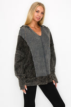 Load image into Gallery viewer, J.Her Pullover Hooded Top in Charcoal Shirts &amp; Tops J.Her   
