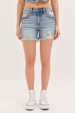 Load image into Gallery viewer, Cello Jeans Mid Waisted Baggy Shorts in Medium Denim

