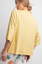Load image into Gallery viewer, Easel Front Star Patched Half Sleeve Top in Honey Mustard Shirts &amp; Tops Easel   
