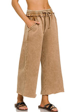 Load image into Gallery viewer, Acid Washed Palazzo Pants in Deep Camel Pants Zenana   
