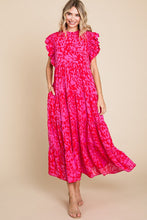 Load image into Gallery viewer, Jodifl Printed Maxi Dress with Pockets in Neon Pink ON ORDER Dresses Jodifl   
