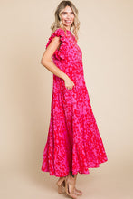 Load image into Gallery viewer, Jodifl Printed Maxi Dress with Pockets in Neon Pink ON ORDER Dresses Jodifl   
