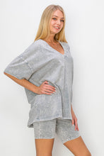 Load image into Gallery viewer, J.Her Basic Mineral Washed Top in Stone Blue
