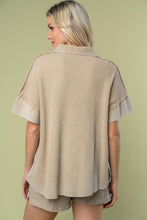 Load image into Gallery viewer, White Birch Solid Color Thermal Knit Top in Taupe ON ORDER
