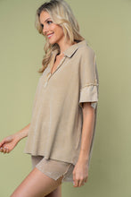 Load image into Gallery viewer, White Birch Solid Color Thermal Knit Top in Taupe ON ORDER
