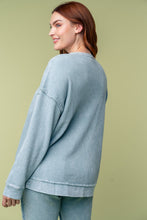 Load image into Gallery viewer, White Birch Solid Knit Thermal Top in Ice Blue
