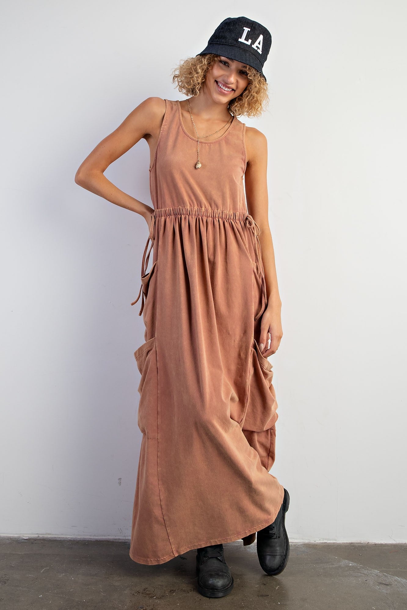 Cotton modal maxi outlet dress