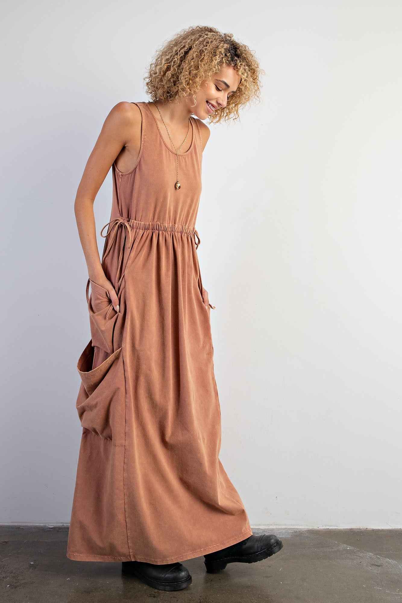 Cotton modal 2024 maxi dress