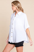 Load image into Gallery viewer, Sewn+Seen OVERSIZED Button Down Top in White
