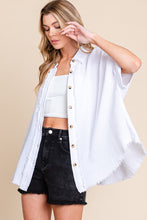 Load image into Gallery viewer, Sewn+Seen OVERSIZED Button Down Top in White
