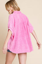 Load image into Gallery viewer, Sewn+Seen OVERSIZED Button Down Top in Pink
