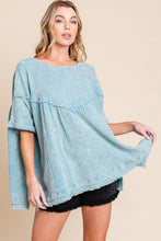 Load image into Gallery viewer, Sewn+Seen Oversized Cotton Gauze Baby Doll Top in Blue Shirts &amp; Tops Sewn+Seen   
