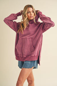 Aemi + Co Deb Hoodie Top in Berry