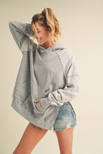 Load image into Gallery viewer, Aemi + Co Deb Hoodie Top in Heather Grey
