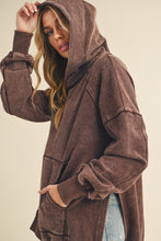 Load image into Gallery viewer, Aemi + Co Deb Hoodie Top in Brown
