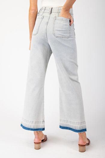 ee:some Mineral Washed Cropped Pants in Denim
