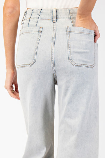 ee:some Mineral Washed Cropped Pants in Denim