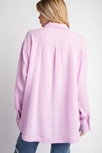 Load image into Gallery viewer, Easel Cotton Gauze Button Down Top in Lilac Rose Shirts &amp; Tops Easel   
