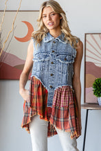 Load image into Gallery viewer, Oli &amp; Hali Mix n Match Denim and Plaid Vest in Denim
