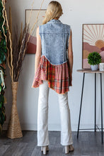 Load image into Gallery viewer, Oli &amp; Hali Mix n Match Denim and Plaid Vest in Denim
