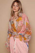 Load image into Gallery viewer, POL Oversized Multi Patterned Top in Blue/Pink Multi
