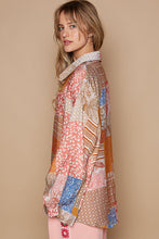 Load image into Gallery viewer, POL Oversized Multi Patterned Top in Blue/Pink Multi
