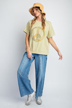 Load image into Gallery viewer, Easel Peace Sign Patch Pullover Top in Sage Shirts &amp; Tops Easel   
