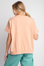 Load image into Gallery viewer, Easel Peace Sign Patch Pullover Top in Peach Shirts &amp; Tops Easel   
