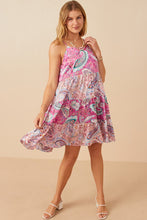 Load image into Gallery viewer, Hayden Paisley Print Tiered Dress in Pink Dress Hayden   
